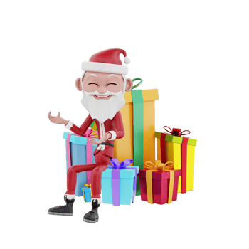 3D christmas illustration png
