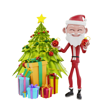 3D christmas illustration png