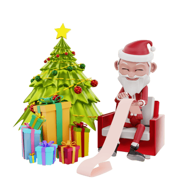3D christmas illustration png