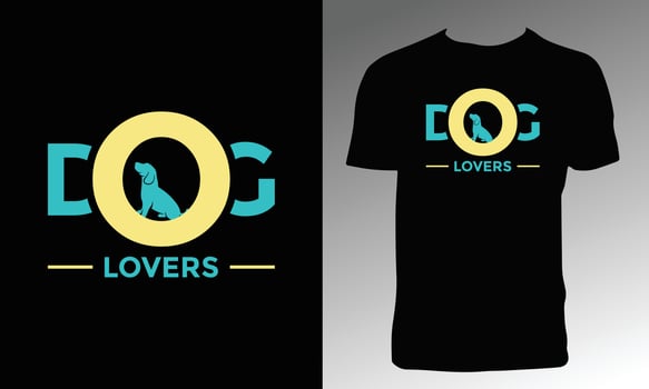 Dog Typography T Shirt Design vector