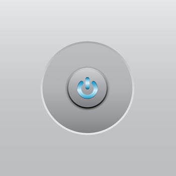 button switch power led blue light vector