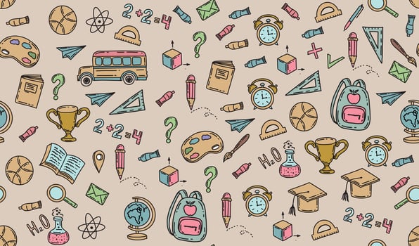Back to School. Hand drawn illustration. vector