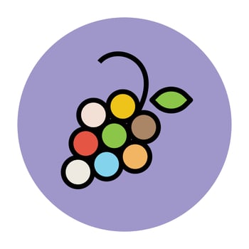 Trendy Grapes Concepts vector