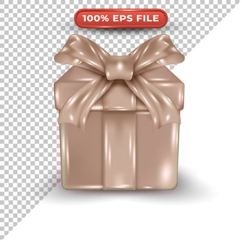 Pink 3d gift box special valentine vector
