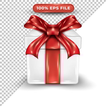 Gift or present boxes with red bow special valentine vector