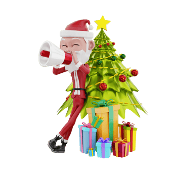 3D christmas illustration png