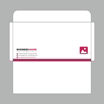 Envelope die cut Design template Vector illustration.