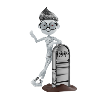 3d rendering of halloween characters png