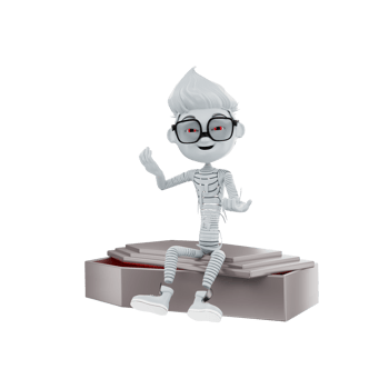 3d rendering of halloween characters png