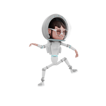 3d rendering of astronaut character illustration png