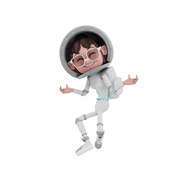 3d rendering of astronaut character illustration png