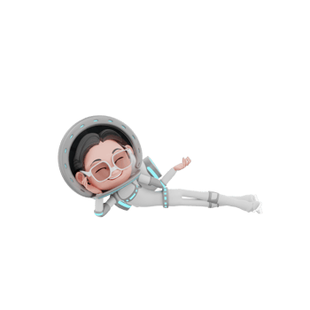 3d rendering of astronaut character illustration png