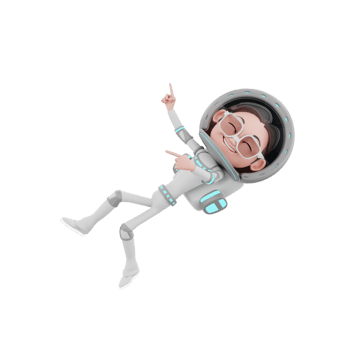 3d rendering of astronaut character illustration png