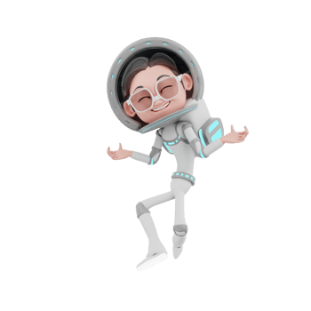 3d rendering of astronaut character illustration png