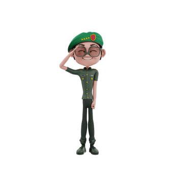 3D character indonesian independence days illustration png