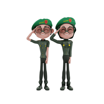 3D character indonesian independence days illustration png
