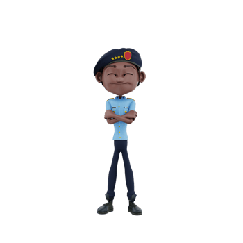 3D character indonesian independence days illustration png