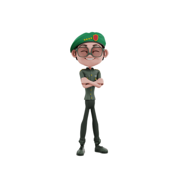 3D character indonesian independence days illustration png