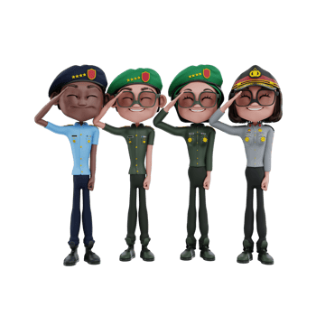 3D character indonesian independence days illustration png