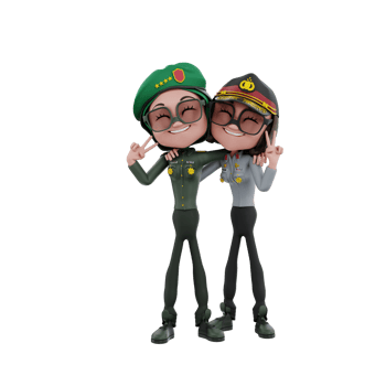 3D character indonesian independence days illustration png