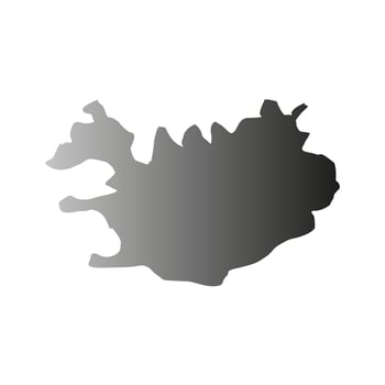 Iceland map illustrated vector