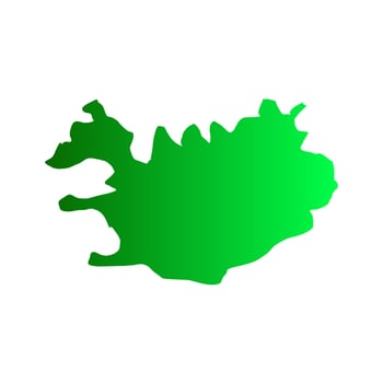 Iceland map illustrated vector