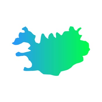 Iceland map illustrated vector
