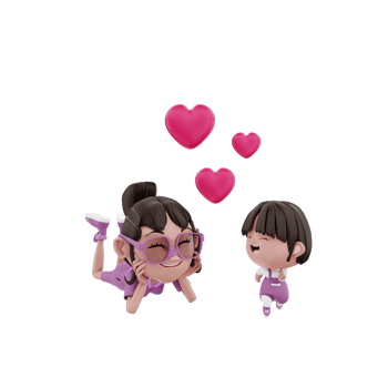 3d Render Mother and Child illustration png