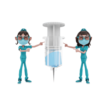 3D render nurse character illustration png