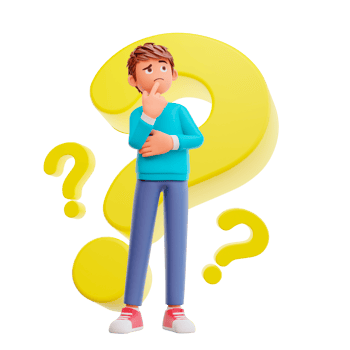 illustration student with question mark png