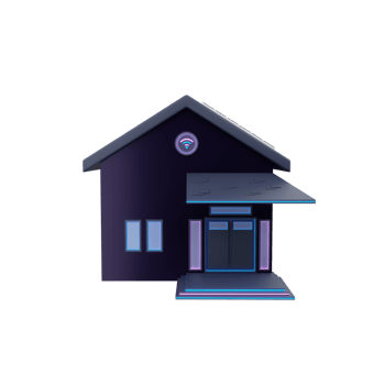 3D smarthome icon illustration png