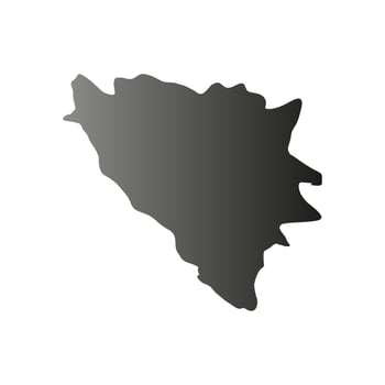 Illustrated bosnia map vector