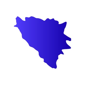 Illustrated bosnia map vector