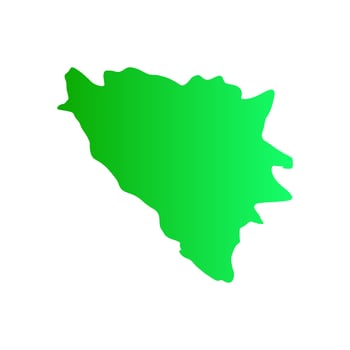 Illustrated bosnia map vector