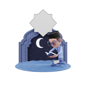 3D rendering of ramadan character illustration png