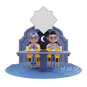 3D rendering of ramadan character illustration png