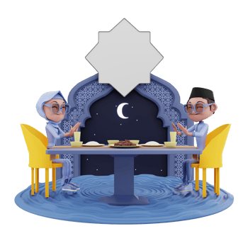 3D rendering of ramadan character illustration png