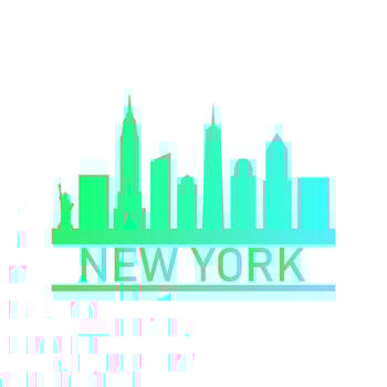 New york skyline illustrated vector