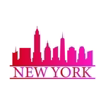 New york skyline illustrated vector