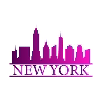 New york skyline illustrated vector