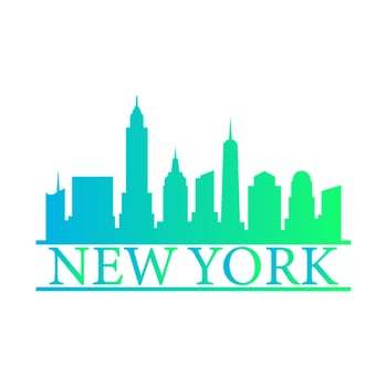 New york skyline illustrated vector