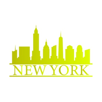 New york skyline illustrated vector