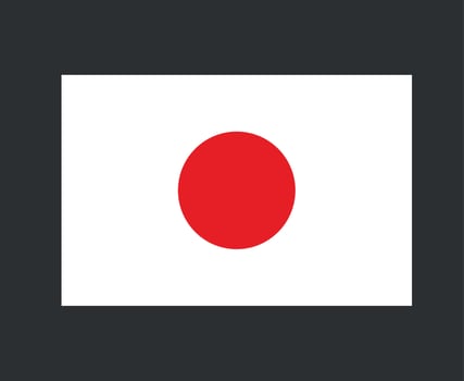 Japan Flag National Asia Emblem Symbol Icon Vector Illustration Abstract Design Element
