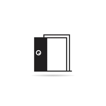 open door icon vector illustration