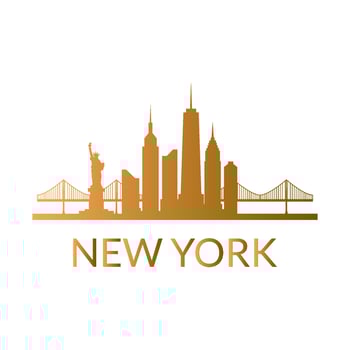 New york skyline illustrated vector