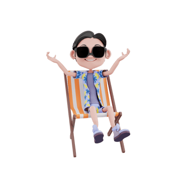 3d summer illustration png
