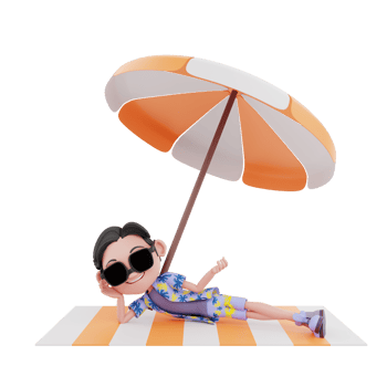 3d summer illustration png