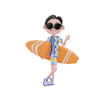 3d summer illustration png