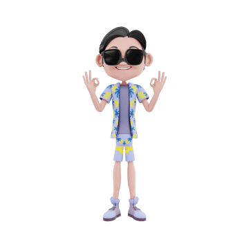 3d summer illustration png