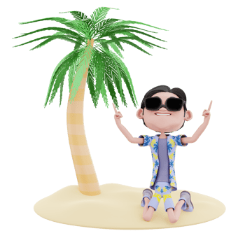 3d summer illustration png